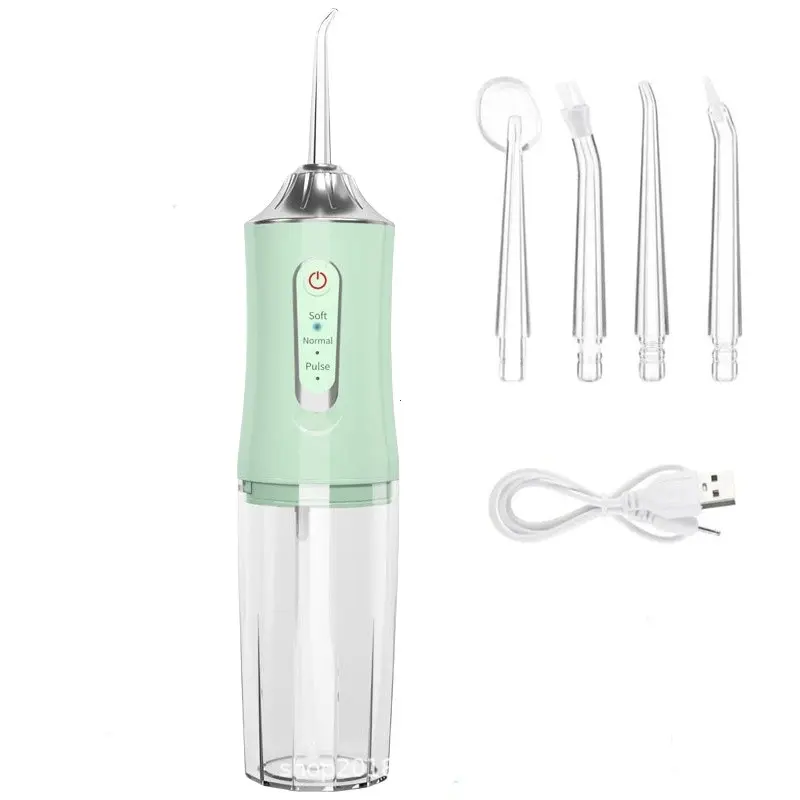 Portable Electric Water Flosser, USB Rechargeable, 3 Modes, 4 Nozzles, Oral Care, Ideal for Teeth Cleaning, Perfect Gift for Men and Women, Teeth Cleaning Tool