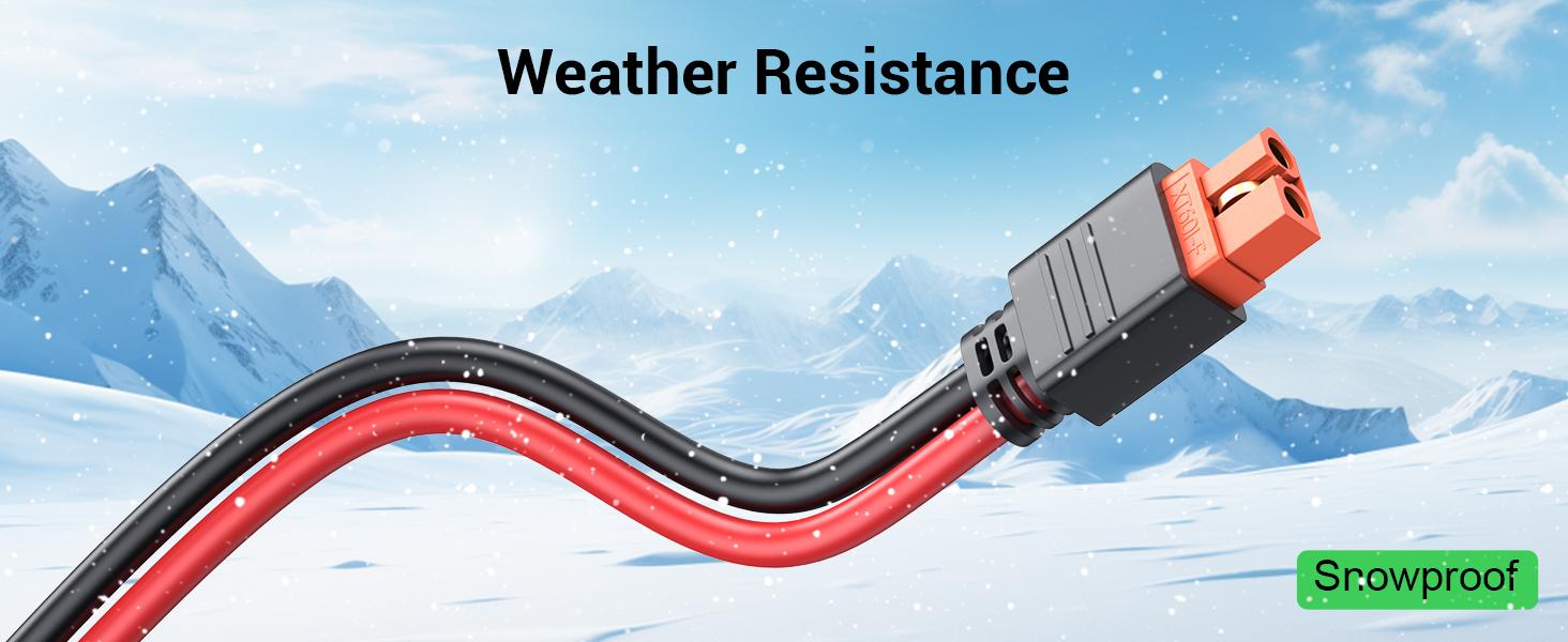 12AWG XT60i Connector, 12 Gauge 10FT to XT60i Adapter Extension Cable for RV Foldable Panel, Station, Generator