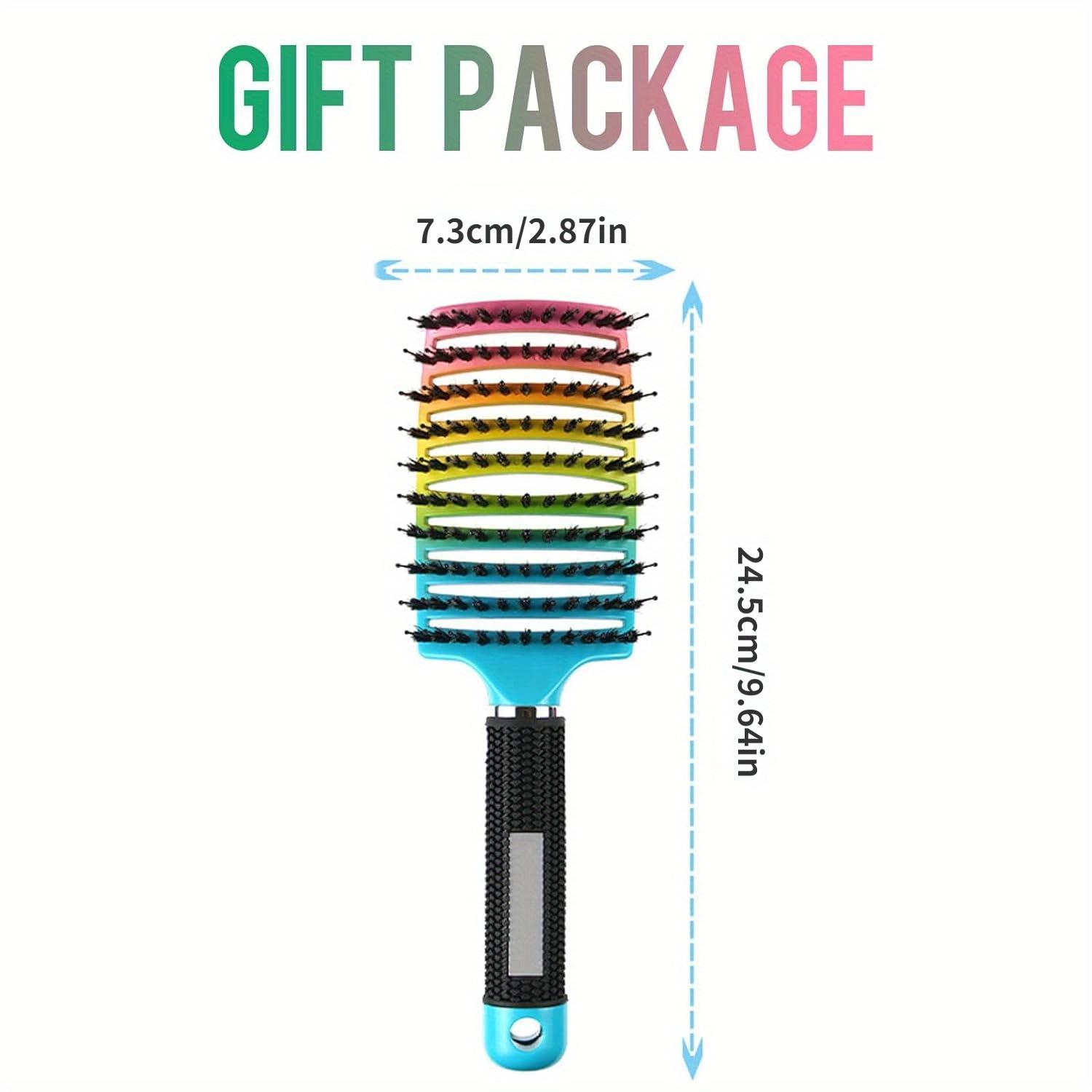 2PCS Flexible Nylon Bristle Hair Comb,Detangling Brush Set for Women,Massage Hollow Comb for Normal Hair, ABS Handle, Detangle Brush, Unentanglement