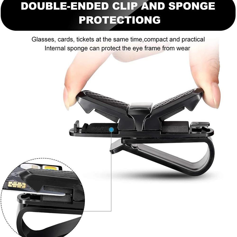 Mini Car Sun Visor Glasses Holder, Multifunctional Car Sun Visor Card Clip, Double-end Design Car Glasses Clip, Rotatable Car Interior Storage Clip, Universal Car Interior Accessories for Men & Women