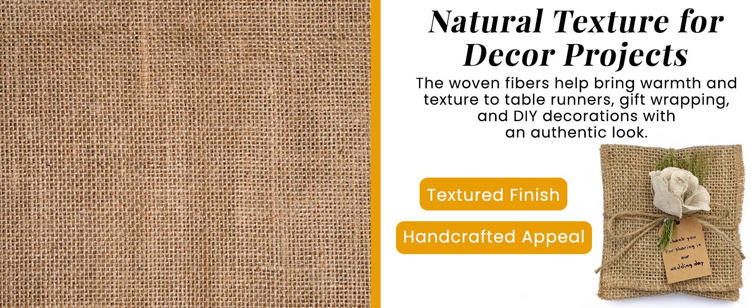 Tepo Burlap 25" x 15 Feet (5 Yards) – Natural Jute for, Wrapping, and Decorations - Eco-Friendly Multipurpose High-Density for Home,, and Rustic Wedding