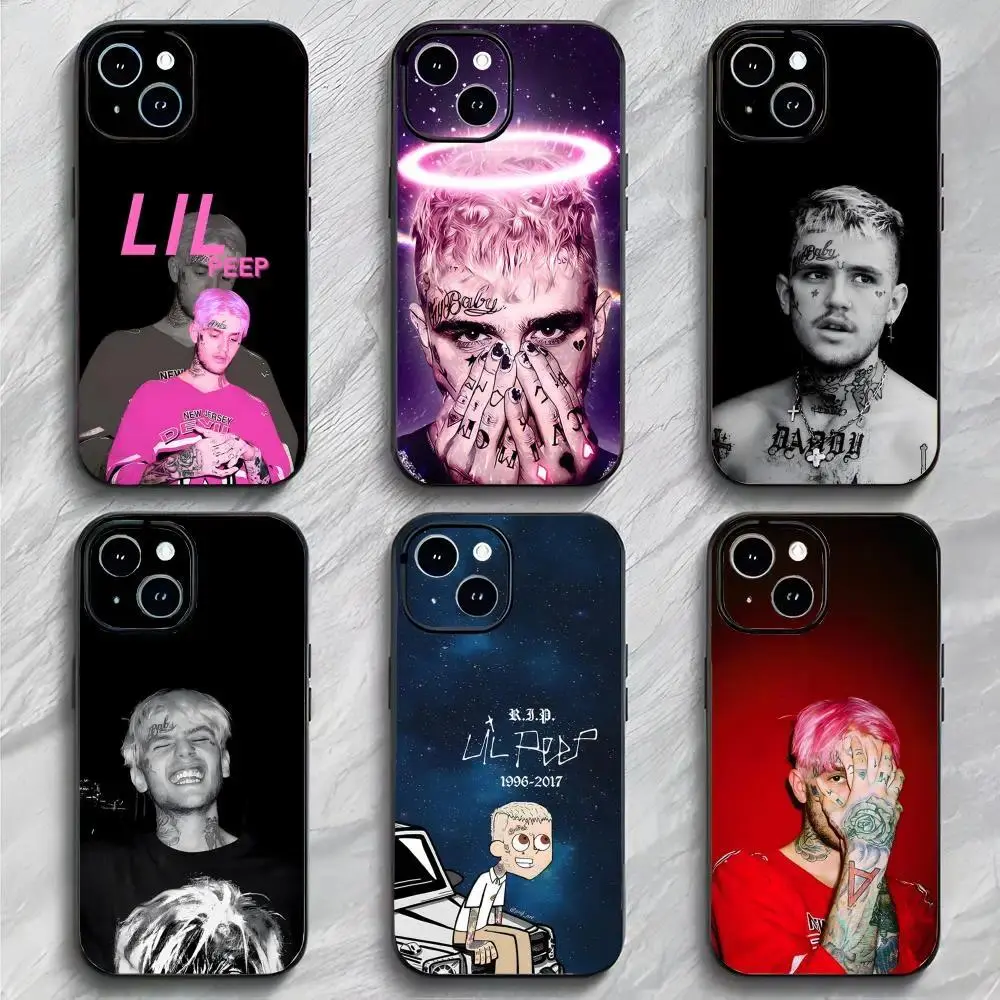 L-Lil P-Peep Rapper Phone Case Emo Aesthetic Music Fan Lightweight Protective Cover Compatible with iPhone 11-17 Pro Max/Plus & Samsung Galaxy S23-S25
