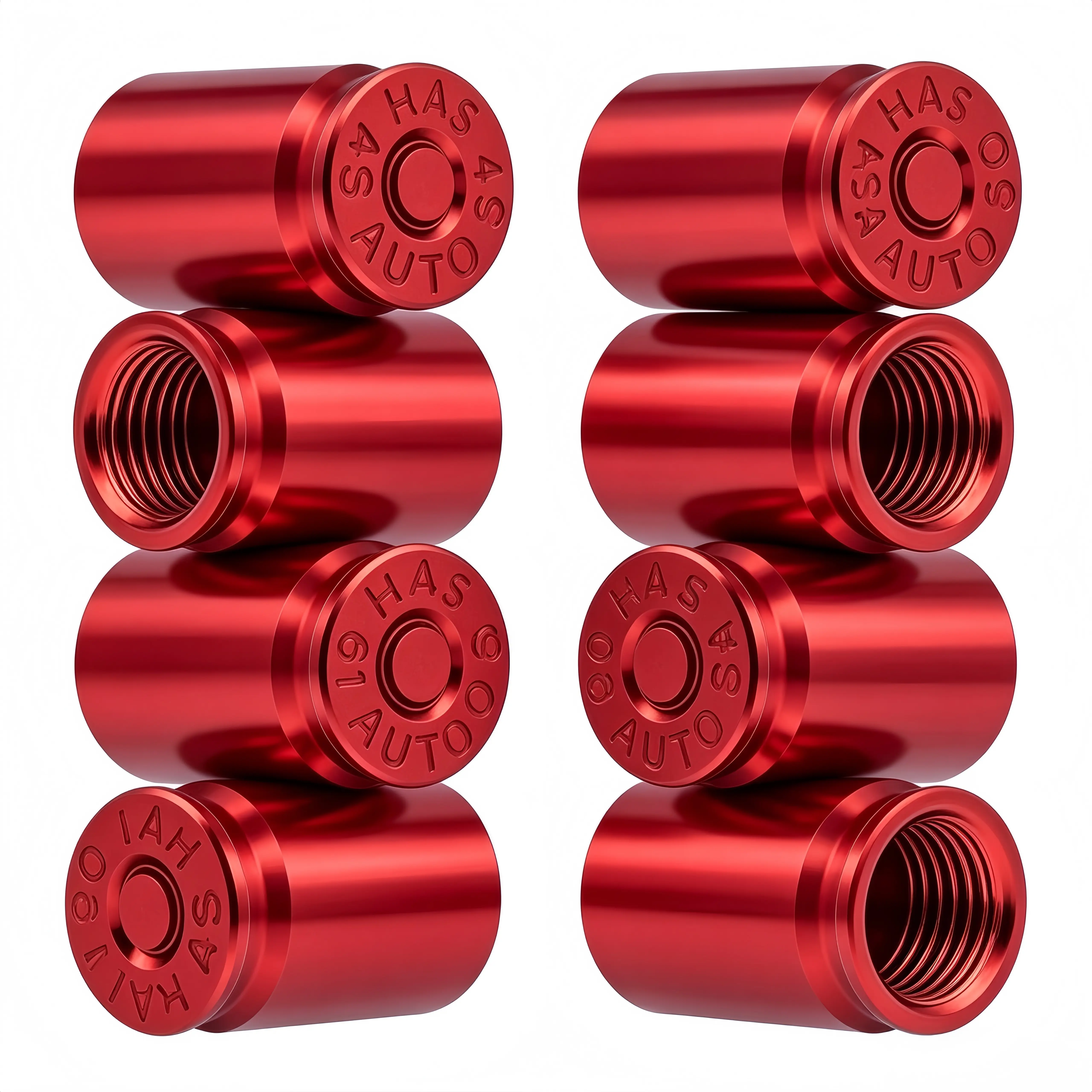 8PCS Bullet Style Tire Valve Stem Caps, Aluminum Alloy Universal Valve Covers for Cars, Trucks, Motorcycles & Bikes