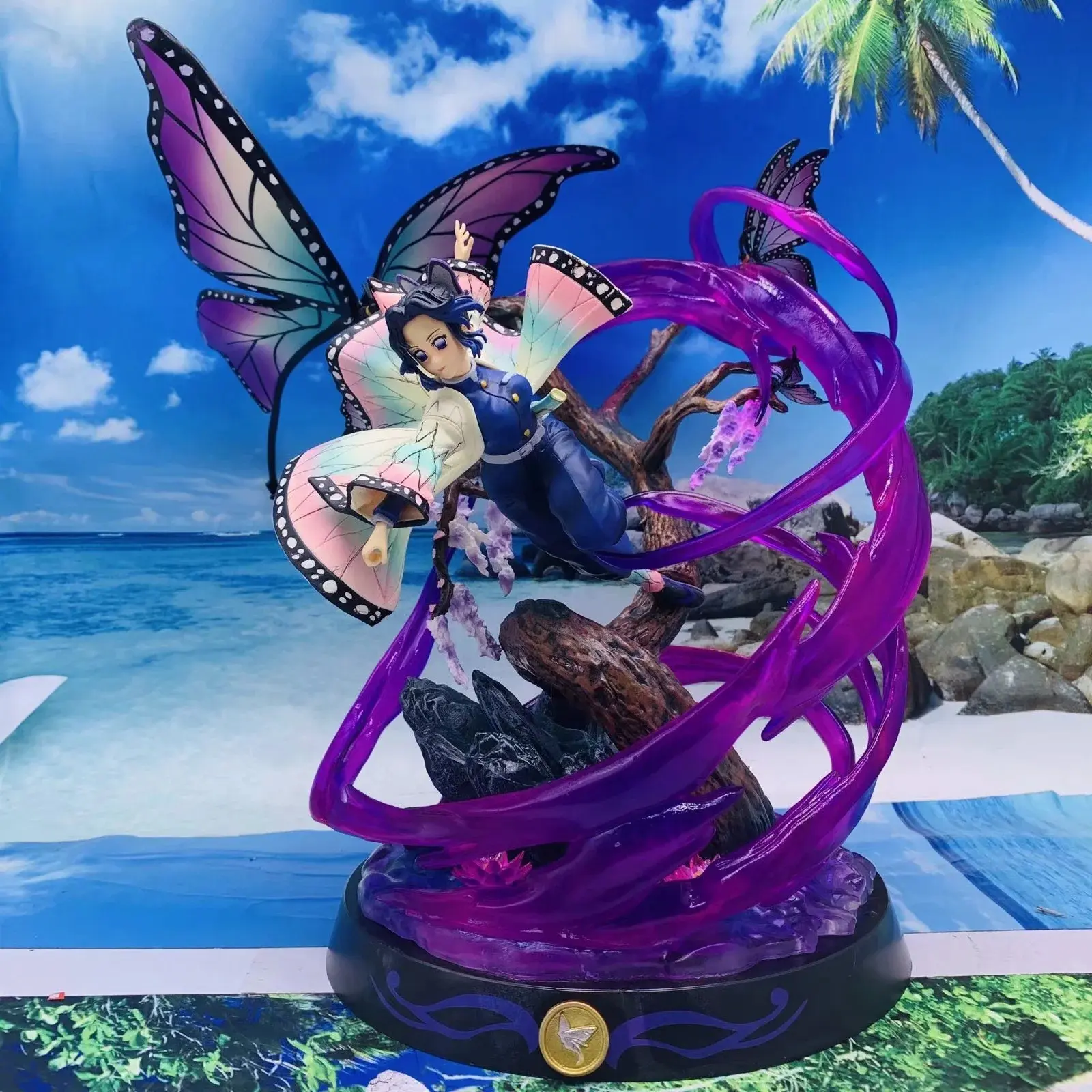 Demon Slayer Gk Cube Insect Hashira Figure, Anime Collectible Model, Secondary Dimension Beauty Girl Butterfly Handmade Statue