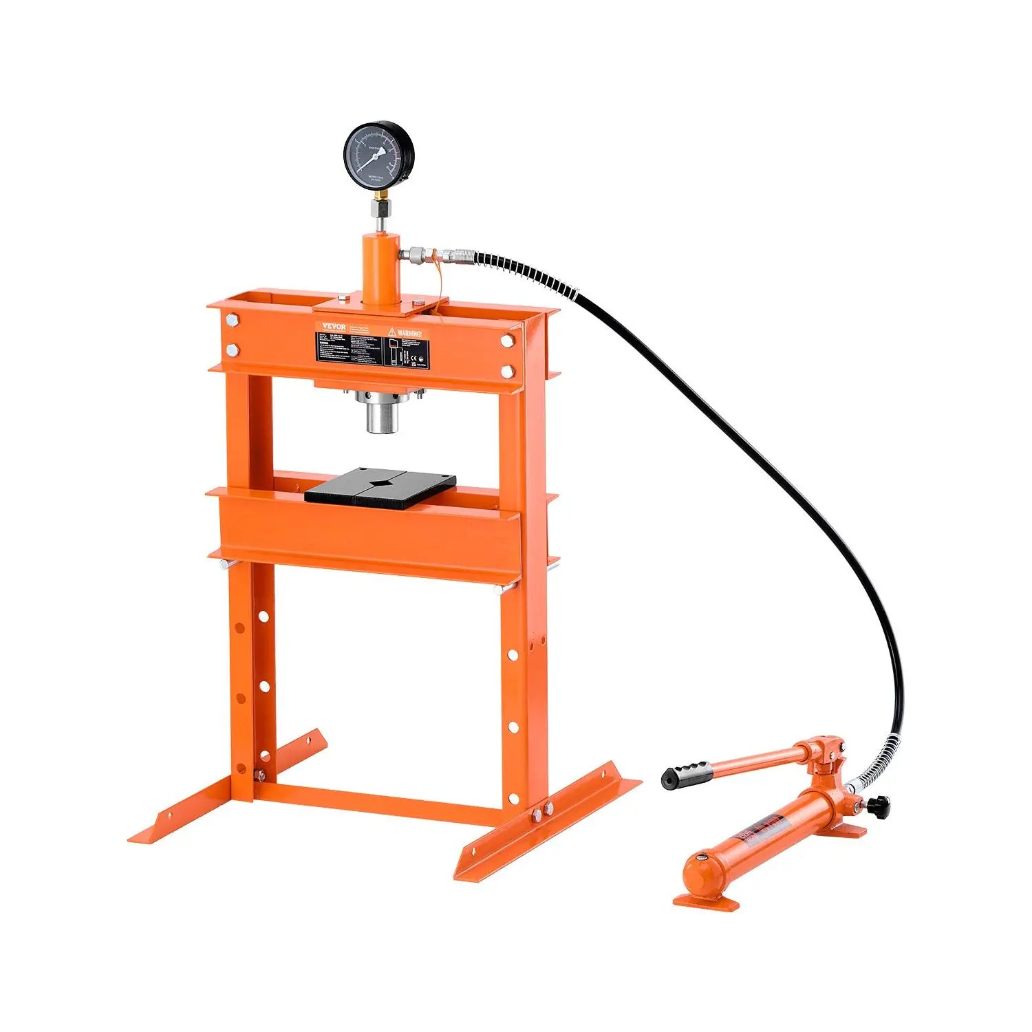 【DealsForYouDays】VEVOR Hydraulic Shop Press, 10 T H-Frame Shop Press with Press Plate H-shaped Base, Stable Garage Floor Adjustable Hydraulic Press with Relief Valve, Fit for Bending, Straightening Stamping