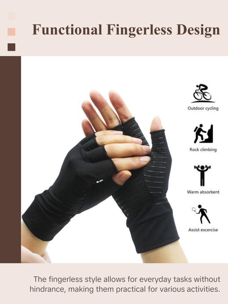 1 Pair Arthritis Compression Gloves for Men and Women – Fingerless Design for Typing, Carpal Tunnel and Joint Pain Relief, Comfortable Support for Daily Wear beanies skull cap winter unisex knit western summer sportive denim baseball Black Flatbill hats