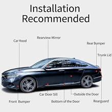 Spurtar Gloss Black Vinyl Wrap 4 Inch x 20ft Air-Release Adhesive Car Vinyl Tape Chrome Delete Wrap Roll DIY Car Exterior Decoration Door Edge Guard Vehicle Detailing Paper 10CM x 6M