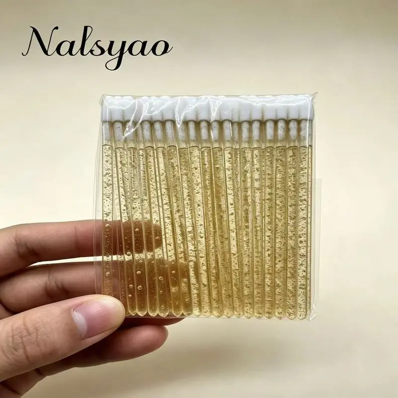 50pcs Disposable Crystal Lip Brushes | Applicator Wands for Lipstick/Gloss/Shadow/Mask, Comfortable Makeup Tools