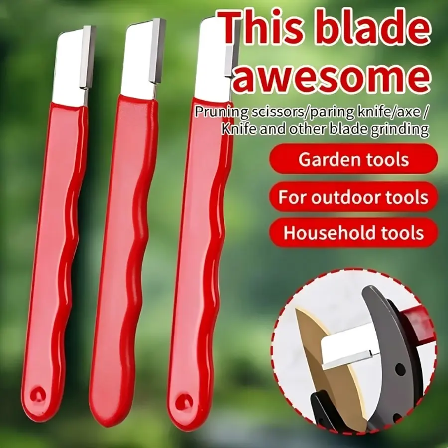 3pcs Precision Edge Professional Knife & Scissor Sharpener - Tungsten Carbide & Diamond Ceramic Sharpening Stone, Suitable for All Blades Including Garden Shears, for All Seasons