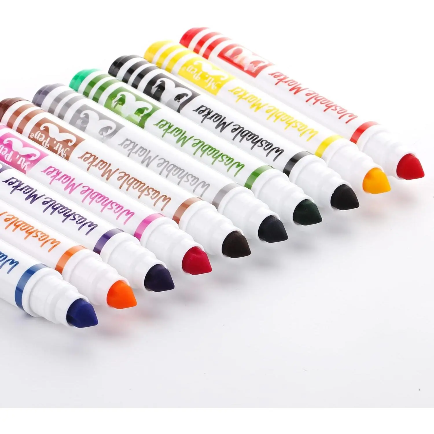 - Washable Markers, 10 Pack,  Colors, Broad Line |  Washable Markers Washable Markers for  markers, Fine Tip Markers, Color Markers, Washable Marker Sets,  Markers