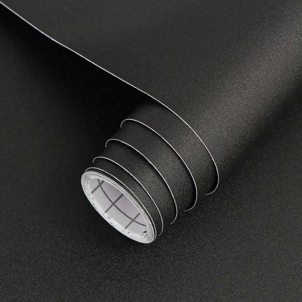 17"x120" Black Wallpaper Peel and Stick Contact Paper, Matte Black Wallpapers Self-Adhesive and Removable Vinyl Wallpaper Waterproof and Oil Proof Contact Paper for Cabinets Countertops Wall Covering