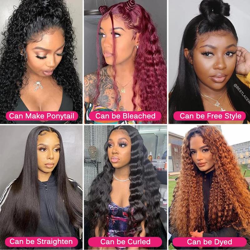 Bling Hair Wigs Straight 13x4 13x6 Hd Lace Front Human Hair Wigs Transparent Lace Frontal Wig for Women Pre Plucked Natural Hairline 12-36 Inch 180% Density TikTokShopHolidayHaul