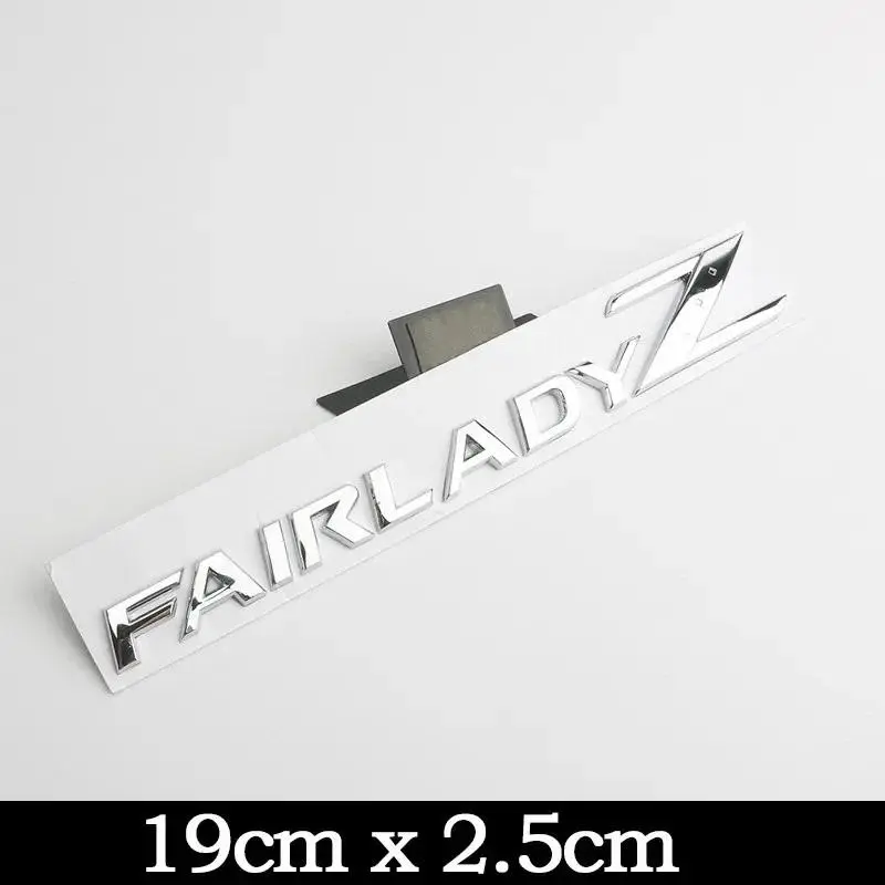3D Letters Fairlady Z Logo Rear Boot Trunk Emblem Badge For Nissan Nismo 350Z 370Z Z33 GTR Side Fender Car Sticker Decals