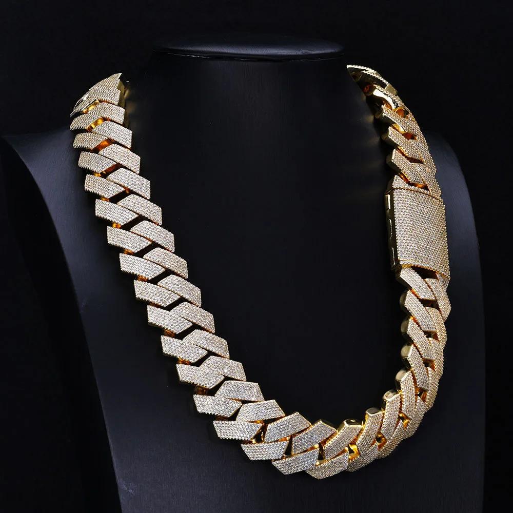 15mm Six rows Full Diamond Shap Cuban Chain Necklaces For Men Women Iced Out Chain Hip Hop Goth Jewelry Free Shipping