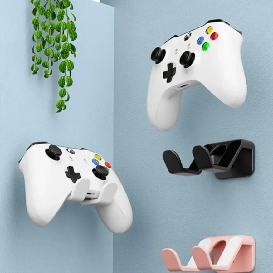 Wall-Mounted Game Controller Holder, Gaming Console Accessories, No Drilling Needed, Compatible with Ps4/ps5/nintendo Switch Pro, Xbox Controllers