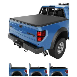 Soft Roll-Up Truck Bed Cover for 2004-2025 Ford F-150, 5.5 ft Bed, Aluminum and PVC, No-Drill Install