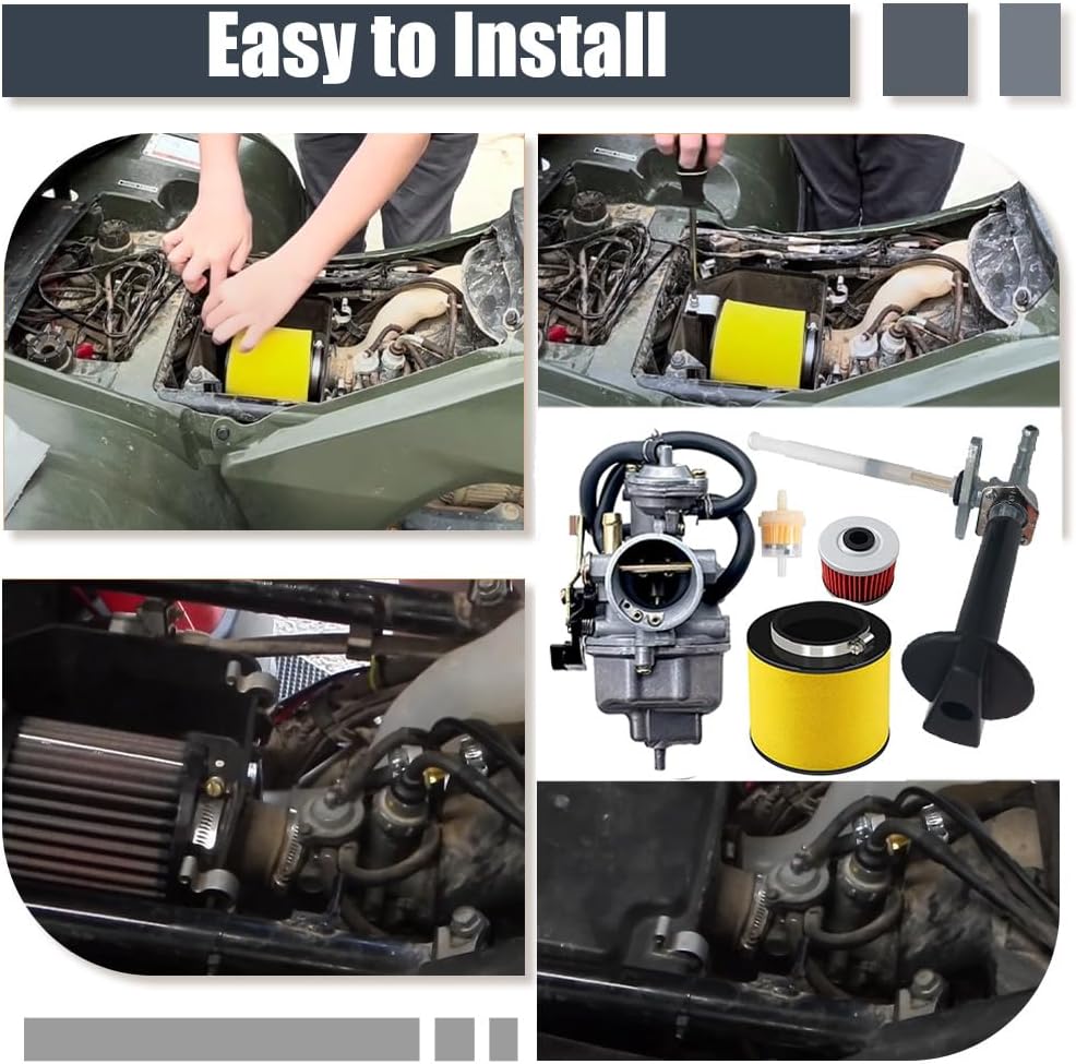 Recon 250 Carburetor with Fuel Tank Petcock Valve Set Fits for Honda ...