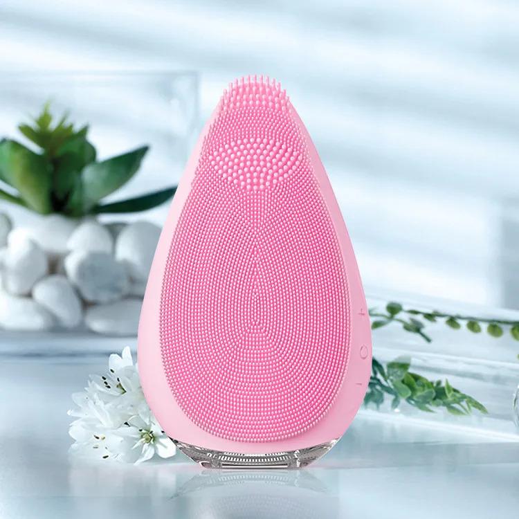 RTS Silicone Spin Skin Scrubber Electric Sonic Facial Brush Cleaner USB Rechargeable Face Cleansing Brush