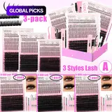 【Black Friday】YIDUO 5-Style Lash Cluster Kit, D-Curl Fluffy & Spiky Lashes Extensions (6-18mm), DIY Lash Set with Bond & Seal, Remover, Tweezers & Brush #GLOBAL PICKS