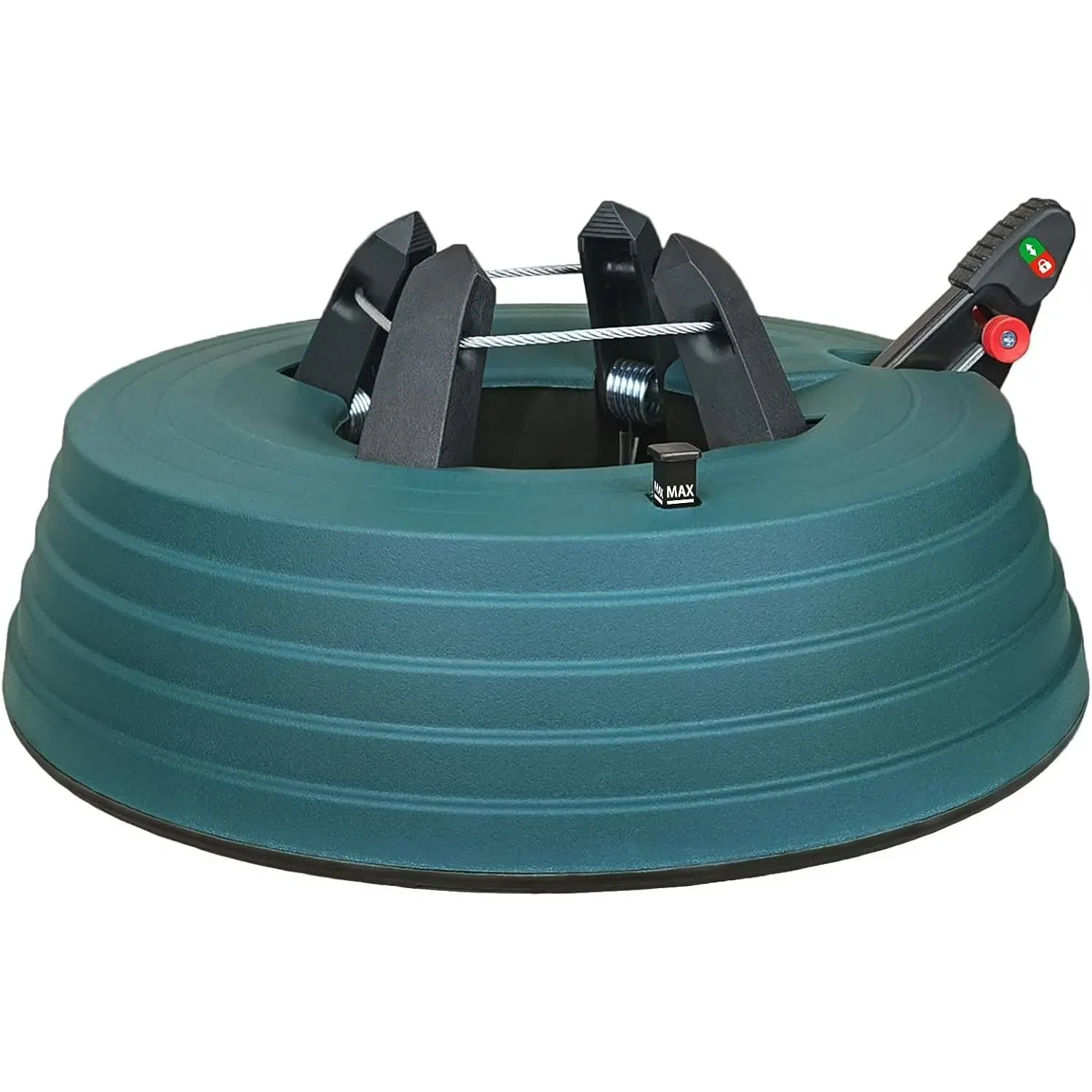 Christmas Tree Stand for Home Decor - Fast-Clamped for 6 ft Real Trees (5.1 in Diameter), Water Reservoir, Water Level Indicator, No Assembly Required