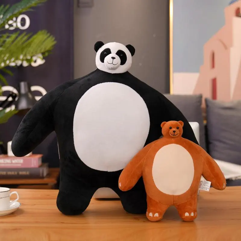 High Quality 22/45cm Tiny Headed Kingdom Bear Stuffed Animal Plush Toy Lion/Tiger/Sloth Soft Muscle Gifts For Kids Birthday Xmas