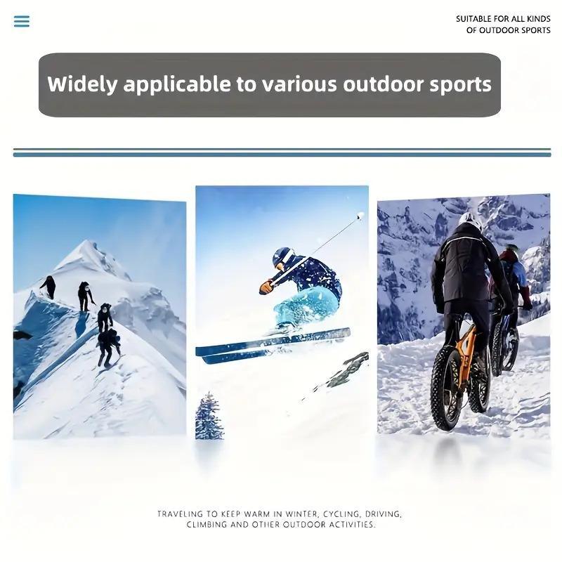 Men's Winter Windproof Balaclava & Beanie Set - Full Face Mask & Knit Hat with Flag Patch-like Strips, Multi-Color Options (Brown/Black/Blue/Dark Grey) for Skiing, Snowboarding, Cycling - Cold Weather Outdoor Gear, Thermal Wear For Men, Neck Warmer