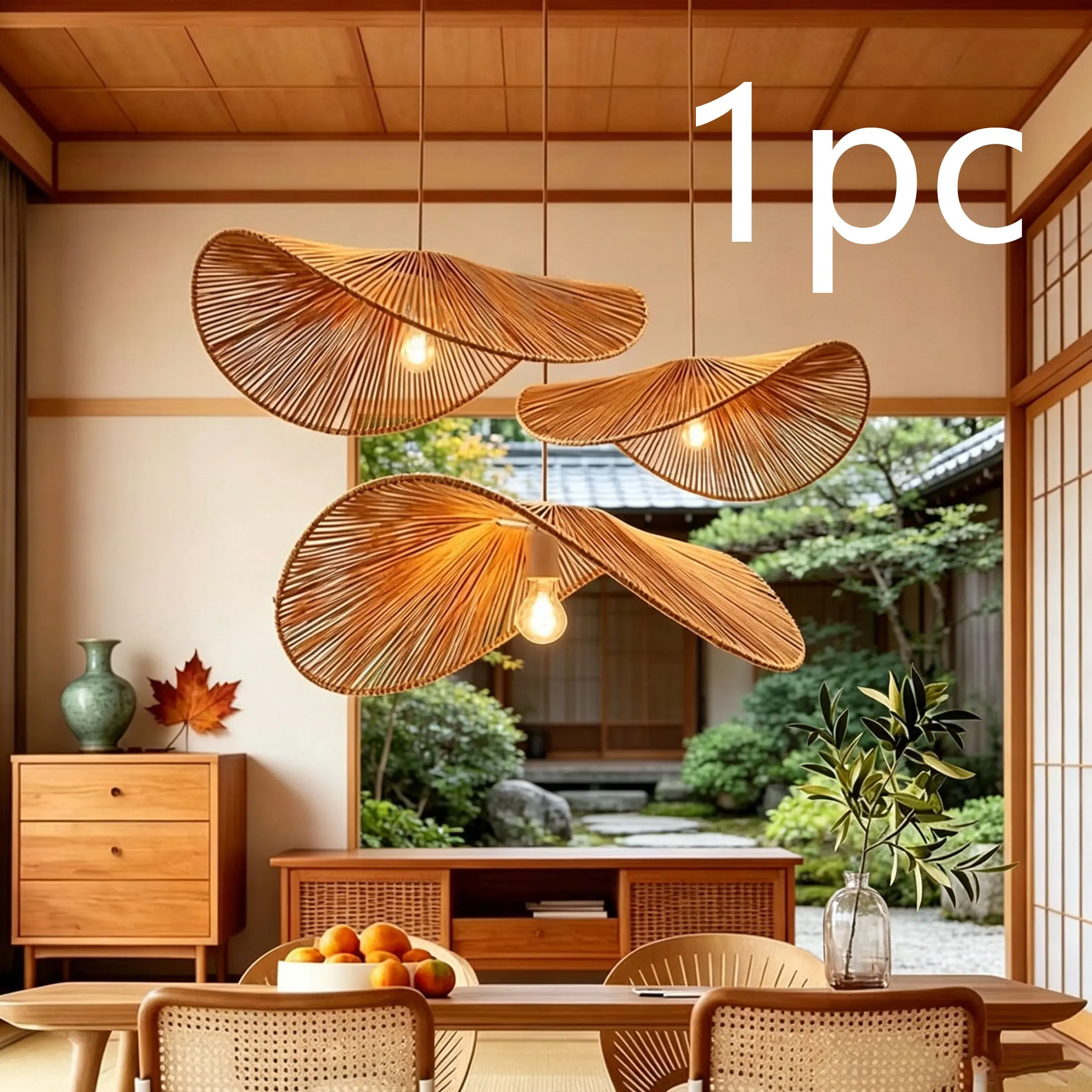 2-Pack 30cm/40cm Umbrella Large Decorative Lampshade, Handmade Paper Rope Weaving, Wabi-Kusa Style, Soft Light Diffusion, Restaurant/kitchen Island/motel Atmosphere