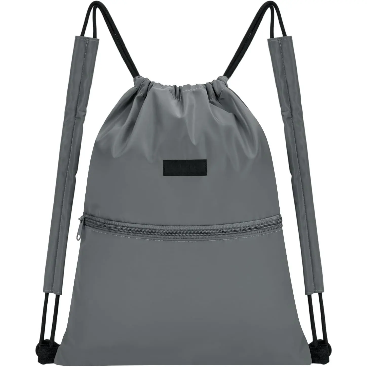 Unisex Modern Drawstring Backpack - Padded Sliding Shoulder Straps, Large Compartment, Water-Resistant Travel & Gym Multi-Sport String Bag, Padded Shoulder