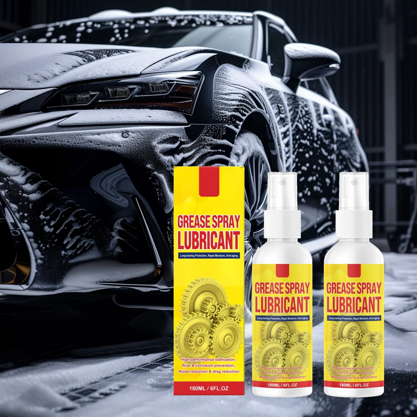 Rust Converter and Remover Spray, Gentle Metal Cleaning Care, Lubricating and Smoothening, Automotive Rust Remover, Suitable for Car Hardware, Multi-Scene Use