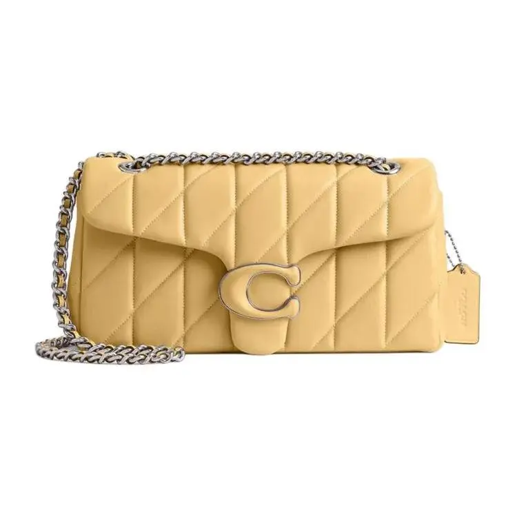 COACH Tabby 26 Crossbody Bag for Women – Quilted Chevron-Embossed Nappa Leather Hobo in Yellow