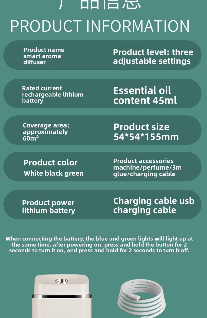 Automatic Aromatherapy Diffuser - Rechargeable Essential Oil Sprayer Suitable for Home, Hotel, Car, and Bathroom, Long-lasting Fragrance Air Freshener# Aromatherapy Diffuser herbal diffuser sterno potpourri bakhoor herbal diffuser sticks diffuser