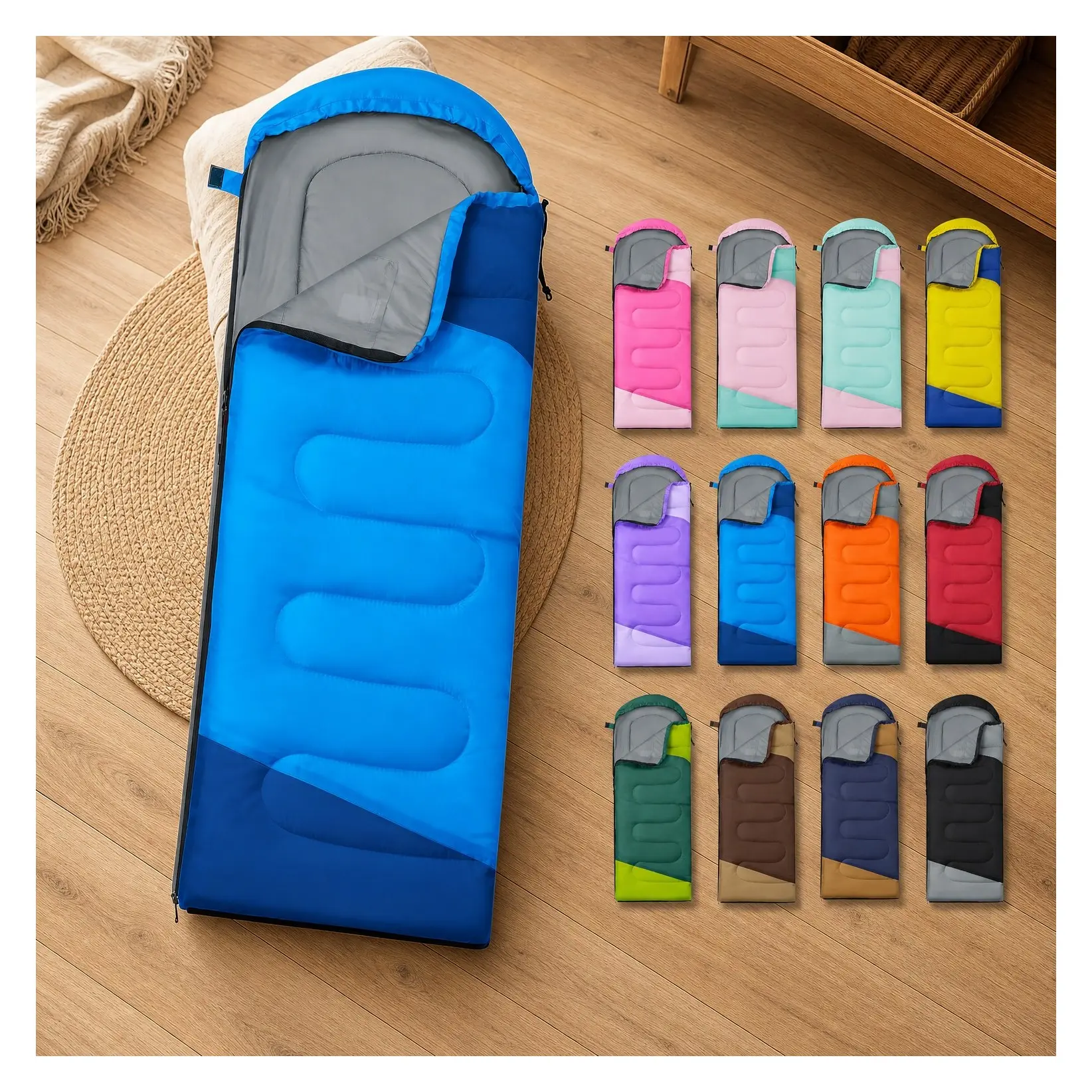 Sleeping Bag for Adults, Lightweight Water Resistant, Machine Washable, Backpacking Camping for Warm Cold Weather, Hiking Travel EssentialsGift