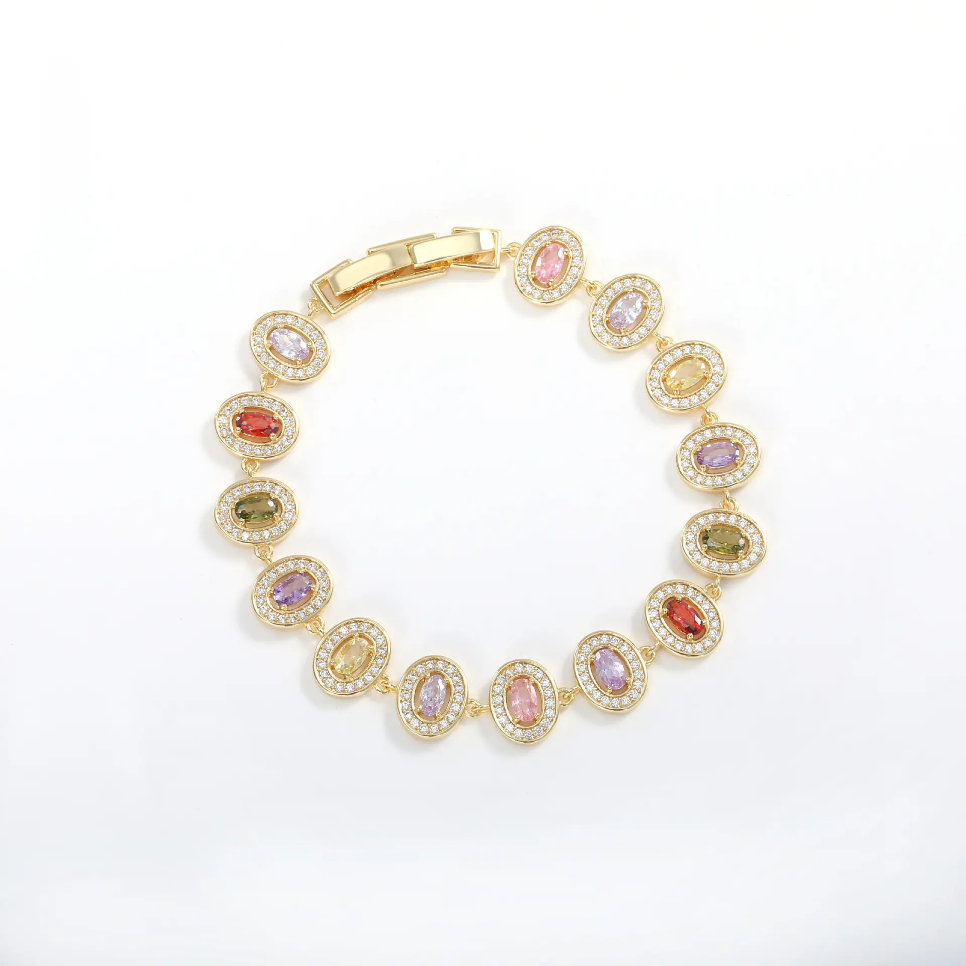 Vintage Oval Cubic Zirconia Bracelet for Women, Palace Style Eternity Band, Minimalist Adjustable Cuff, Holiday Engagement Jewelry, Valentine's Day Gift, Female, Adults, Daily, Zirconia Stones, Multiple Events, Exquisite Bracelet, Lead-Free Metal, Bracele