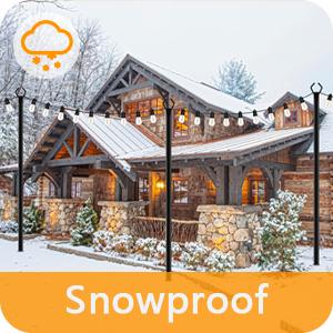 4-8 Pack String Light Poles, Outdoor String Light Pole 10ft Forked Metal Light Pole with Adjustable Outdoor Light Stand, Deck, Backyard, Garden, Wedding, Rustproof and Sturdy with Hooks