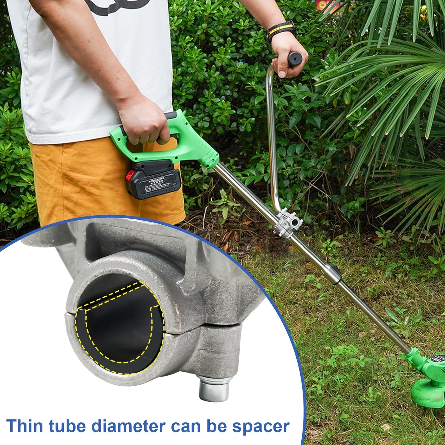 String Trimmer Handle Trimmer Handle Trimmer Weed Eater Handle Extension with Bracket Clamp Weeder Handle Lawn Trimmer Handle () String Trimmer Handle Trimmer Handle Trimmer Weed Eater Handle Extension with Bracket Clamp Weeder Handle Lawn Trimmer Handle ()
