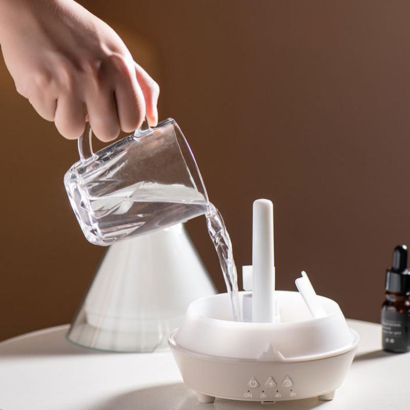 USB Plug Aromatherapy Machine, USB Powered Creative 3D Simulation Flame Humidifier, Desktop Aromatherapy Machine for Home Office, Home Appliances