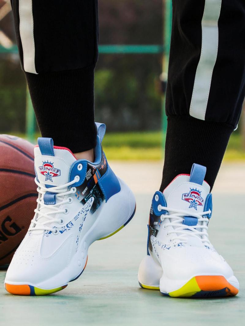 Men's Basketball Shoes, Casual Sporty High Top Lace Up Non-slip Running Shoes, Fashionable Sneakers for Daily Wear