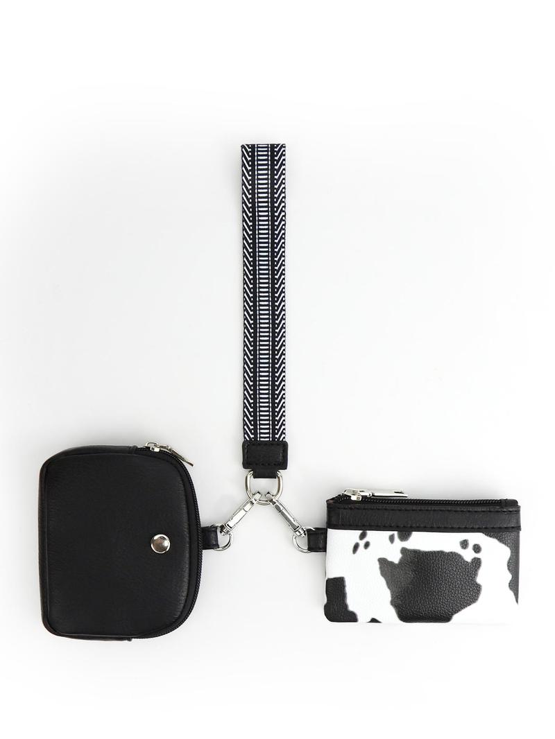 Women's Cute Leopard Print Zipper Short Wallet, Trendy Versatile Wristlet Wallet, Fashionable All-match Versatile Coin Purse for Daily Use