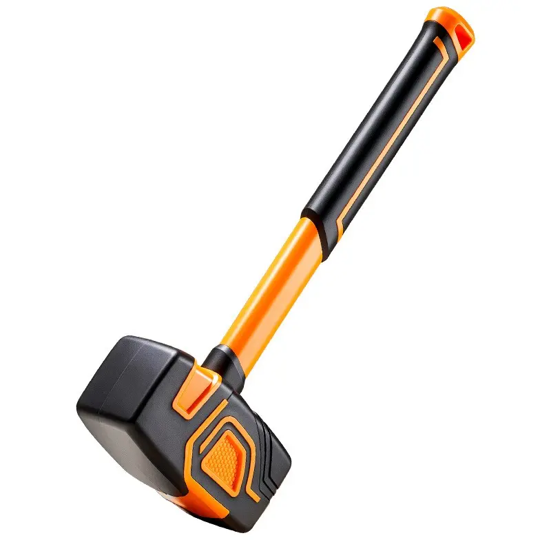 Industrial Grade Rubber Hammer, High Elasticity, Wall-Safe, Long Handle, Shockproof Installation Hammer, Handmade Rubber Hammer, Hand Tools