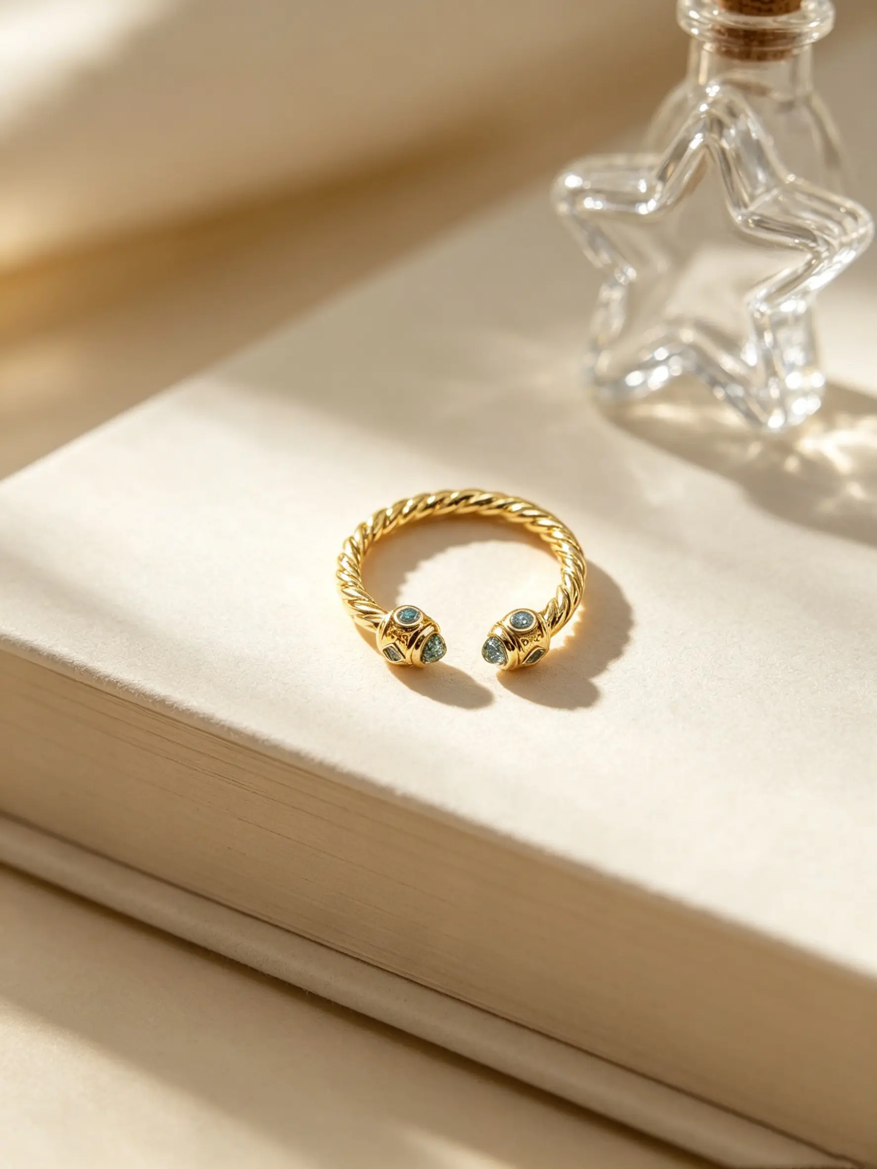 2026 Original New Product Popular Retro Design DYJZ-234 Blue Diamond 2.3mm Ring Elegant Ring Women's Fashion High Quality Jewelry Accessories Gift