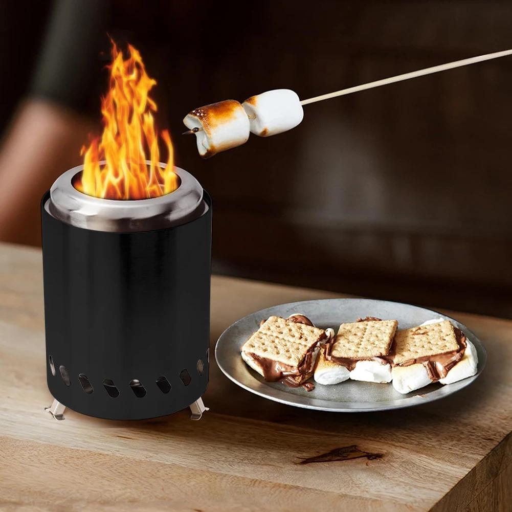 Smokeless Tabletop Fire Pit Indoor Outdoor Table Top Firepit Mini Fire Pit Wood Burning Or Pellet Fueled Portable Bonfire