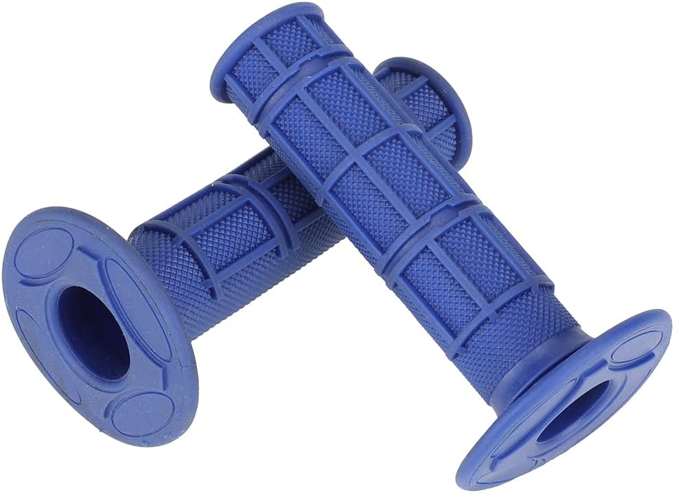 7/8 Inches Universal Motorcycle Grips Hand Grips for CRF50 CRF125 YZ80 YZ85 YZ250 KLX110 TTR125 SSR125 Pit Dirt Bike Off Road Parts Blue Rubber