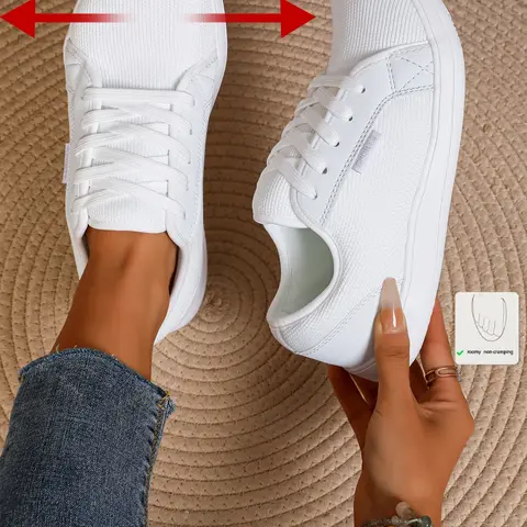 Women's Wide Fit Barefoot Shoes, Zero Drop Athletic Casual Footwear Sneakers, Solid Color Design, Ideal for Outdoor Walking, Comfortable Long Wear