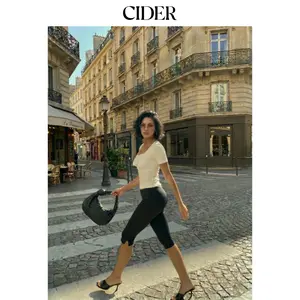 Cider Low Rise High Stretch Split Knee Length Leggings