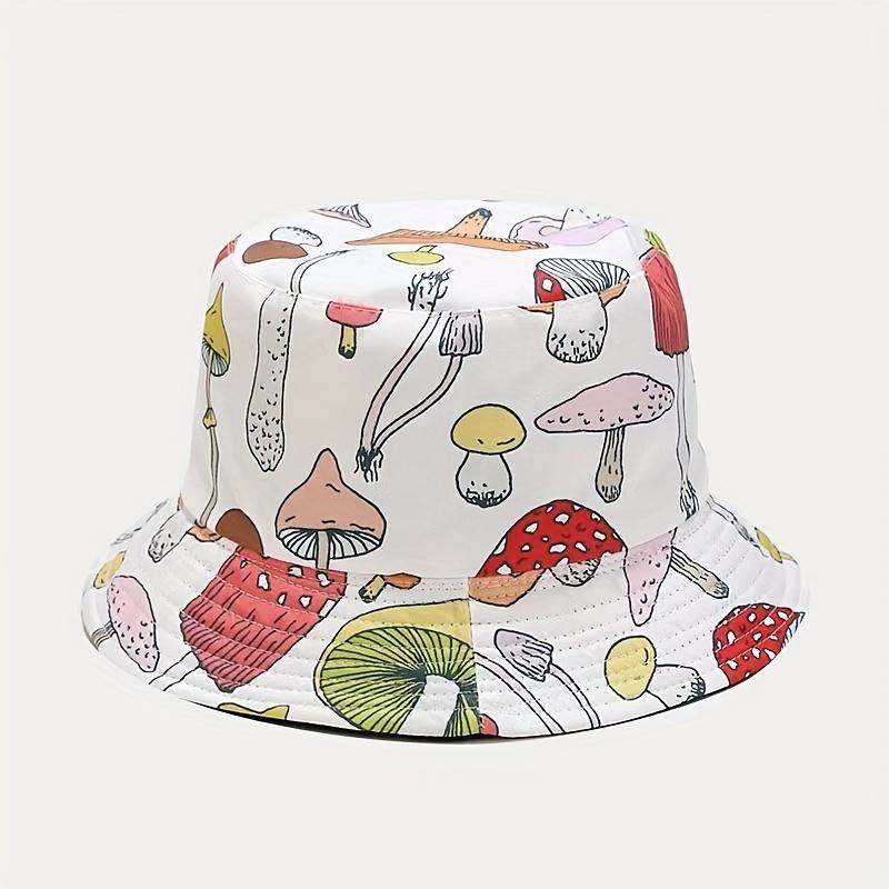 NewCute Cartoon Print Bucket Hat  Animal Graphic Lightweight Sun Hats Outdoor Sunscreen Fisherman Cap