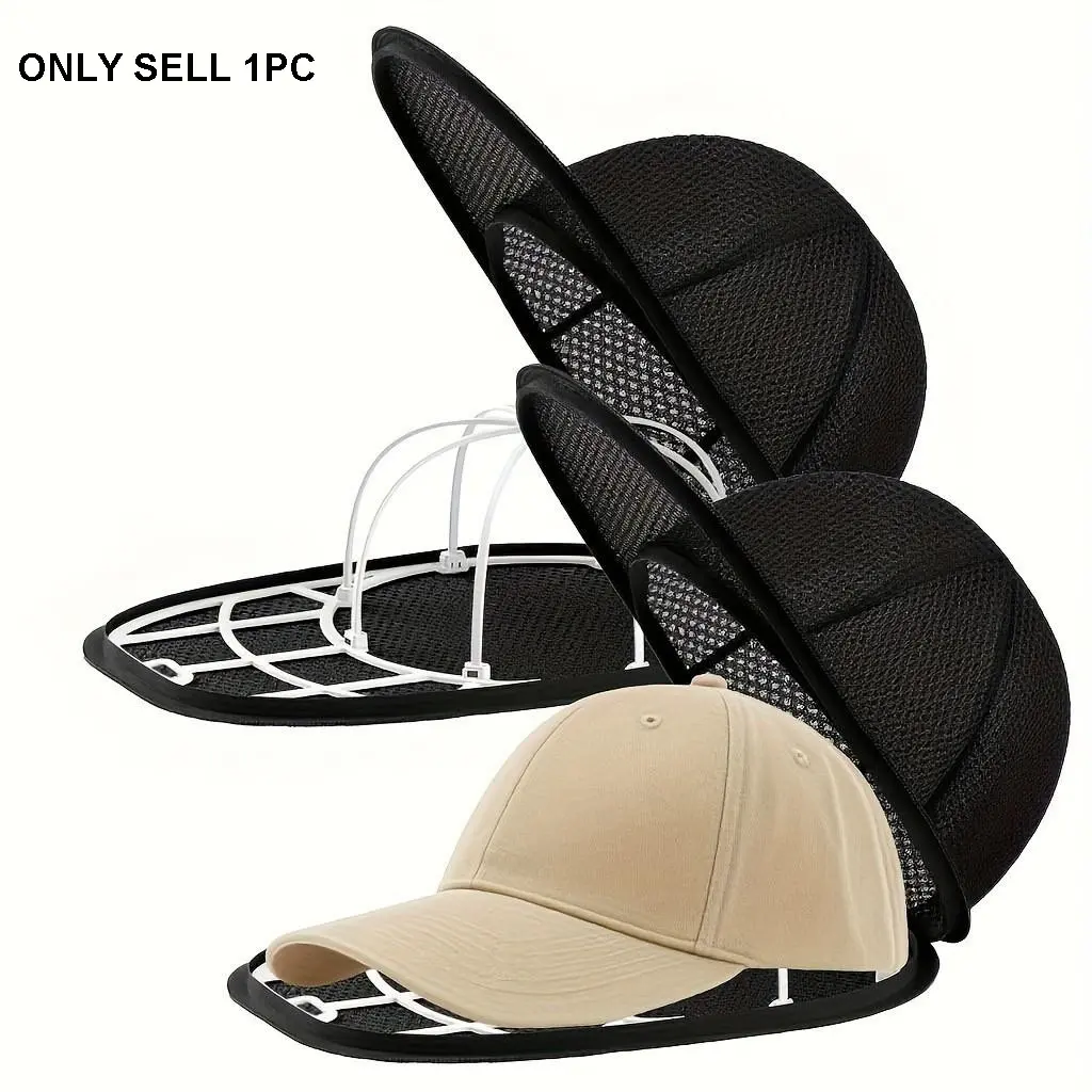 Durable Polyester Tennis Hat Laundry Bag, Portable Detachable Hat Rack, Anti-Deformation, Safety Hat Protection, Travel Essential, Drawstring Closure, Durable Laundry Accessory