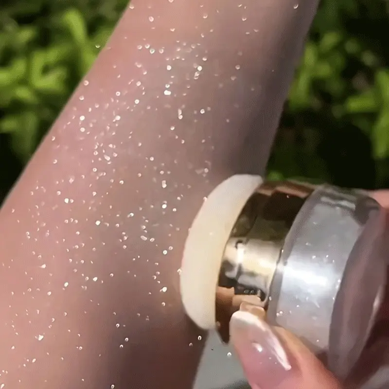 1pc Body Glitter Powder, Shiny Sparkles Sparkly Shimmer for Face, Hair, Cheeks, Clothes, Enhance Radiant Glow, Makeup Brush Tool, No Battery, Single Unit
