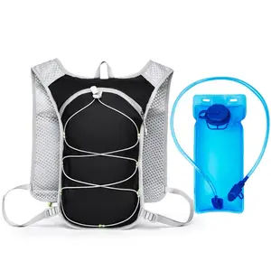 Lightweight Hydration Backpack with 2L Water Bag, Unisex Small Running Vest, Ideal for Hiking, Oxford Fabric Sports Bag