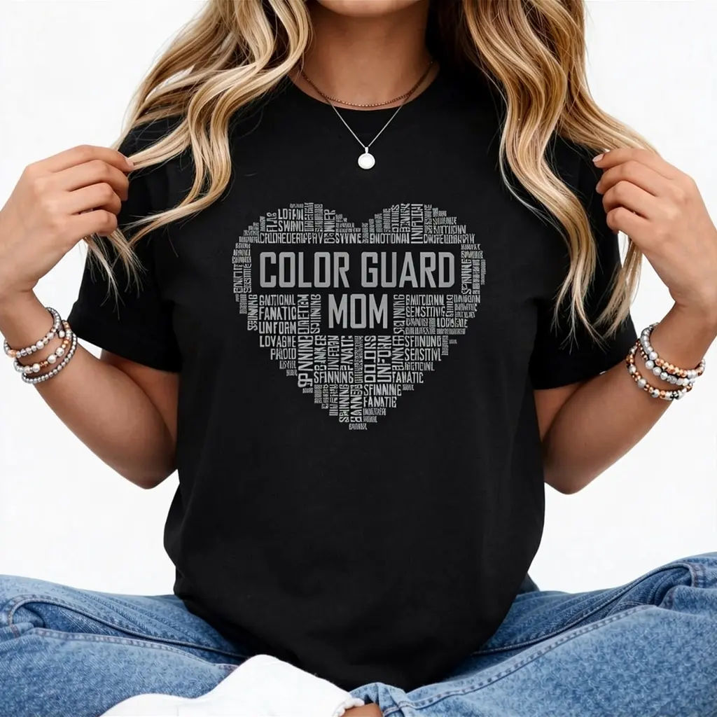 Cute Color Guard Mom Gift Colorguard Marching Band Shortsleeve Cotton T-Shirt