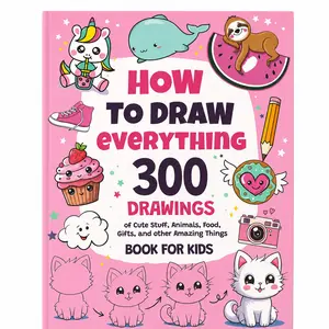 How to Draw Everything Cute Drawing Tutorial Book, 300 Fun Patterns, Simple Steps, Beginner Friendly, Creative Art Practice, Gift Idea
